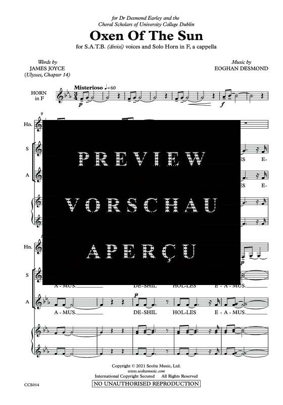 Produktgalerie: Seite 4 von 11 Oxen of the Sun, , Horn in F Solo und Gemischter Chor