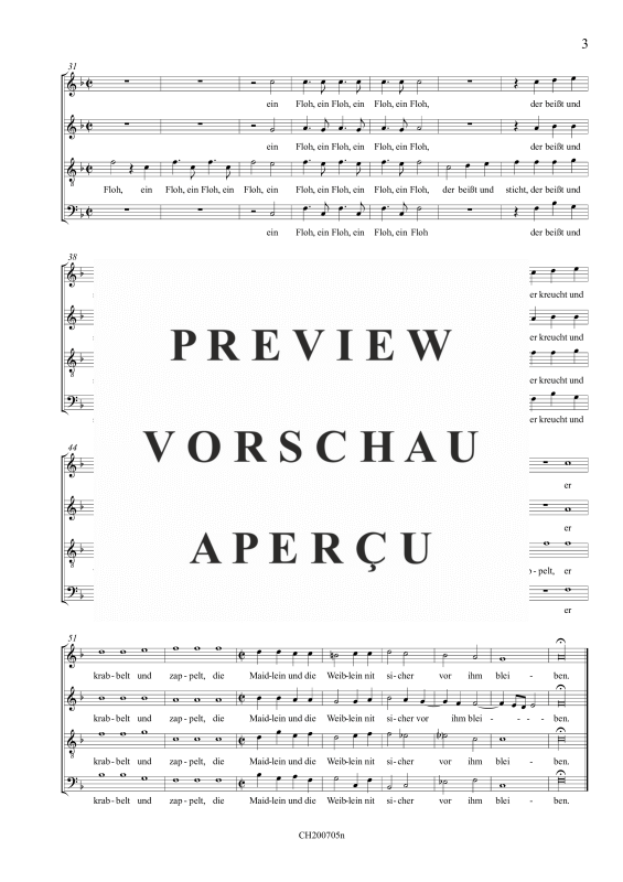 Product gallery: Page 4 of 4 Es ist ein Tierlein auf der Welt - Der Floh (Musikalische Kurzweil), , (mixed choir)