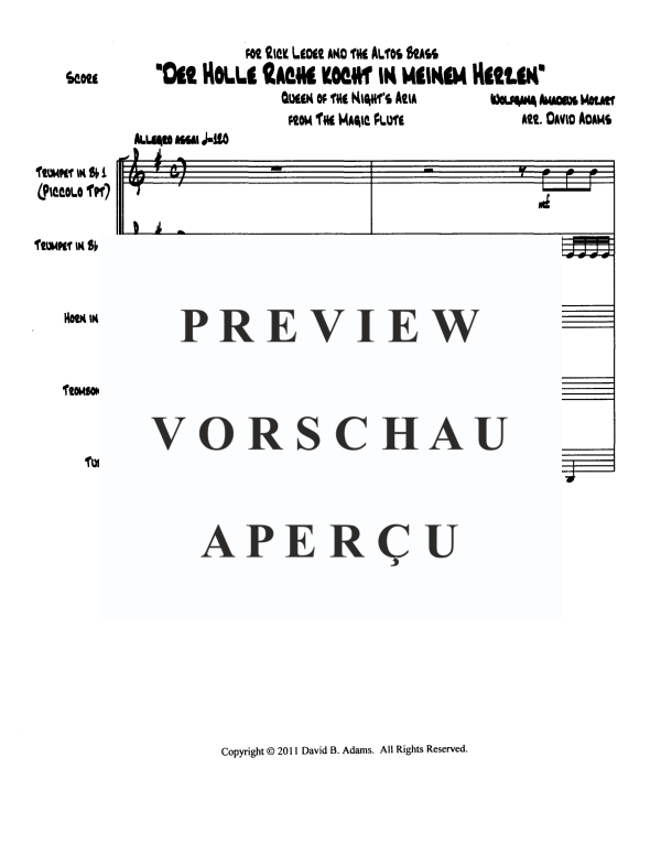 Product gallery: Page 3 of 11 Queen of the Night's Aria, , Brass Quintet