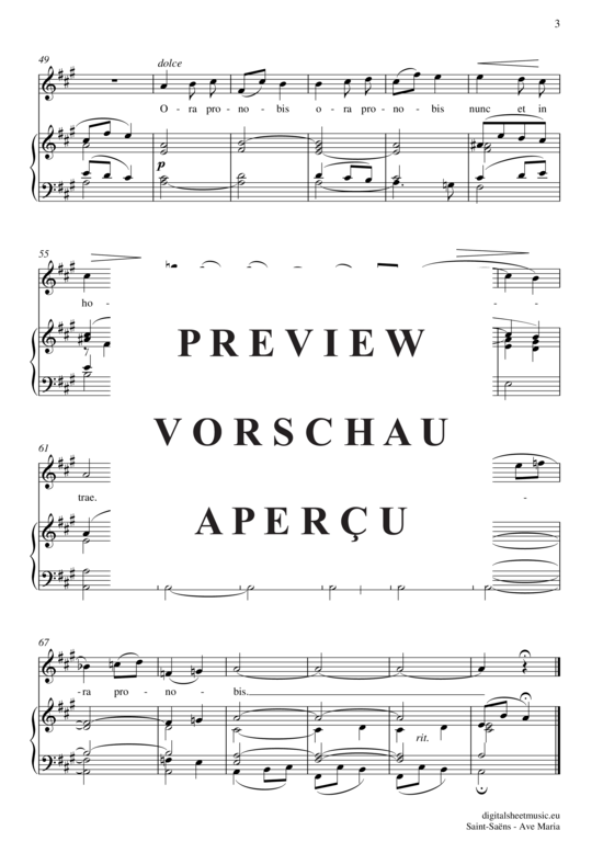 gallery: Ave Maria A-Dur , , (hoch E´ - G´´)