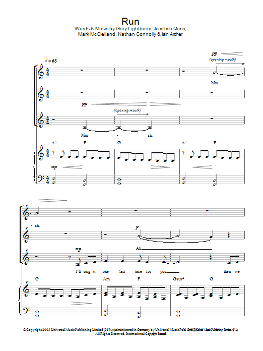 Produktgalerie: Seite 1 von 1 Run (arr. Jeremy Birchall), Snow Patrol, Chor