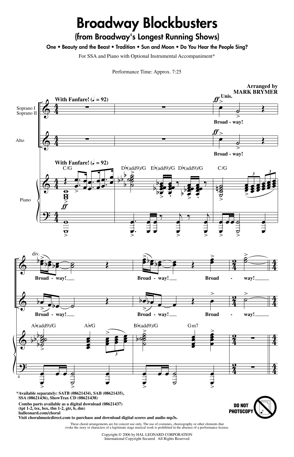 Produktgalerie: Seite 1 von 1 Broadway Blockbusters (from Broadway's Longest Running Shows), Mark Brymer, Chor