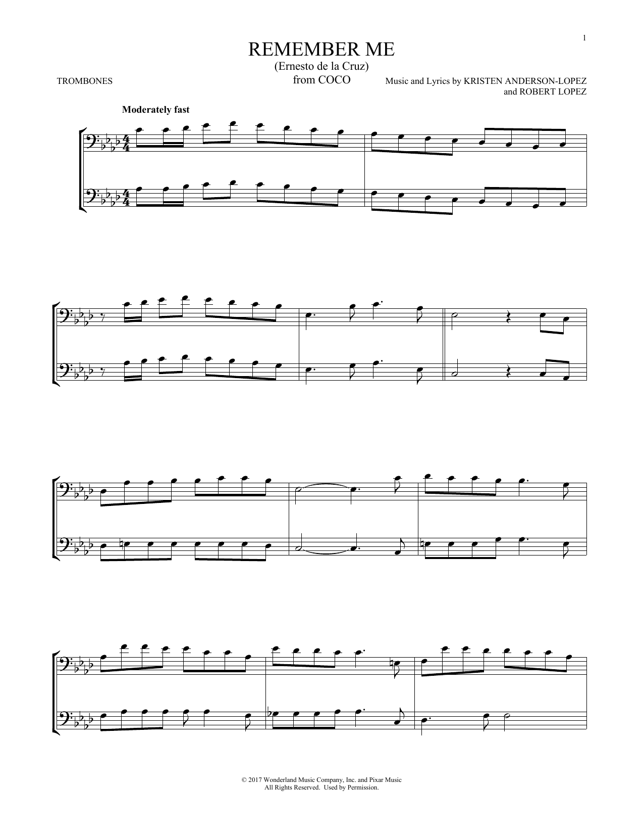 Product gallery: Page 1 of 1 Remember Me (Ernesto de la Cruz) (from Coco), Kristen Anderson-Lopez & Robert Lopez