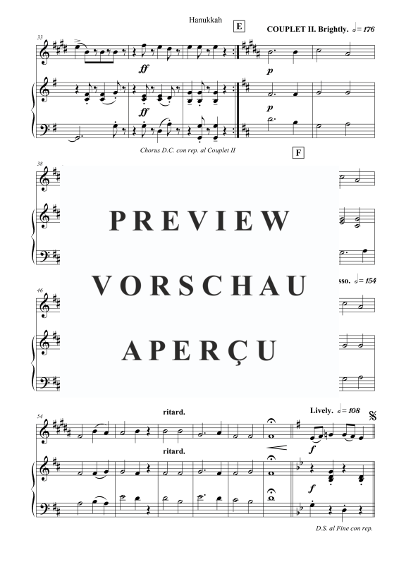 Produktgalerie: Seite 7 von 11 Hanukkah, , Alt Saxophon und Klavier