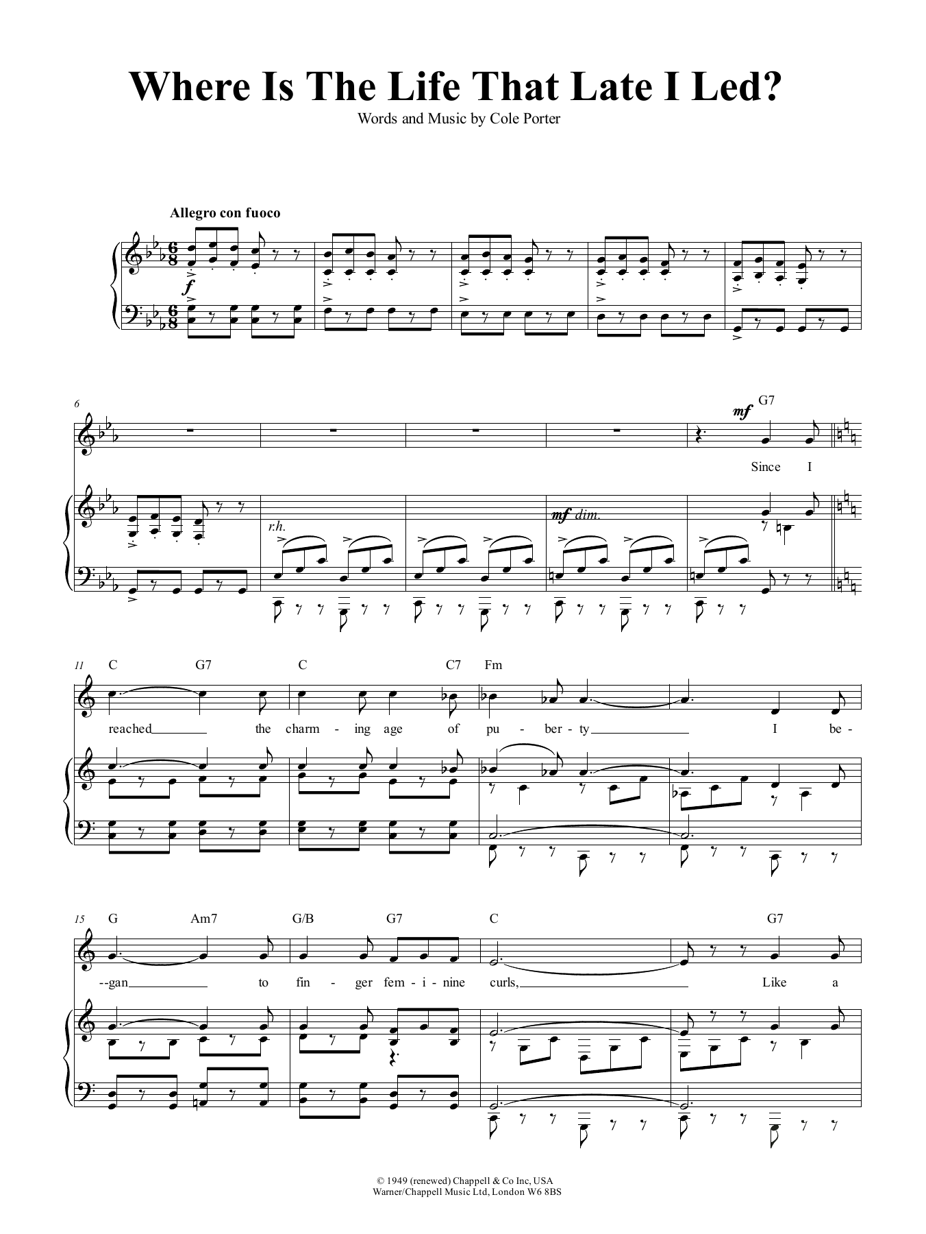 Product picture to: Where Is The Life That Late I Led? (from Kiss Me, Kate)