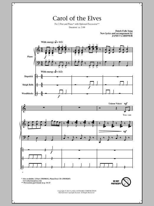 Product gallery: Page 1 of 1 Carol Of The Elves, Janet Gardner