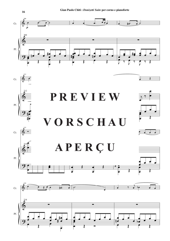 Produktgalerie: Seite 17 von 21 Donizetti Suite , , (Horn in F + Klavier)