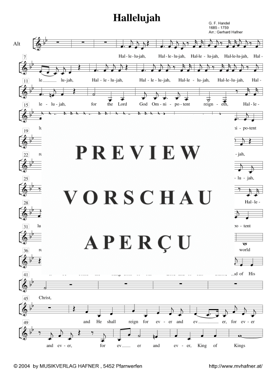 gallery: Halleluja aus Der Messias, , (Blechbläser Quintett)