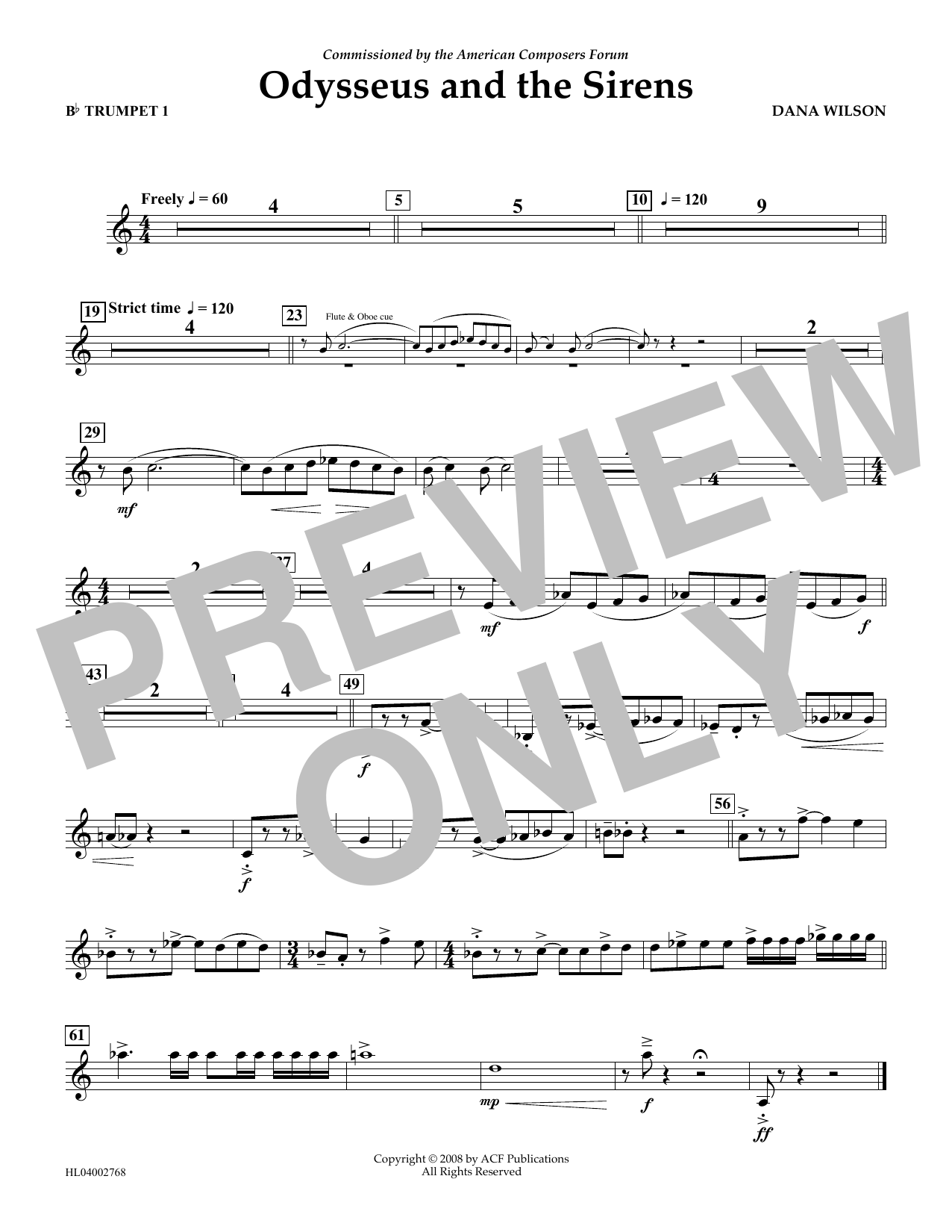 Produktbild zu: Odysseus and the Sirens - Bb Trumpet 1