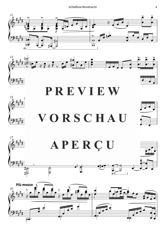 gallery: Schlaflose Mondnacht - inspiriert durch Klaviersonate Nr. 14 cis-Moll, op. 27 Nr. 2 ´Mondschein´, 1. Satz, , Klavier Solo
