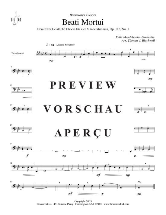gallery: Beati Mortui , , (Posaunen-Quartett)