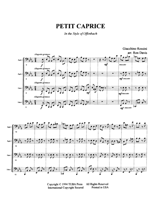 Product picture to: Petit Caprice in the Style of Offenbach Gioacchino Rossini