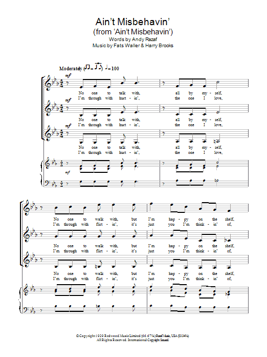 Produktgalerie: Seite 1 von 1 Ain't Misbehavin', Fats Waller, Chor