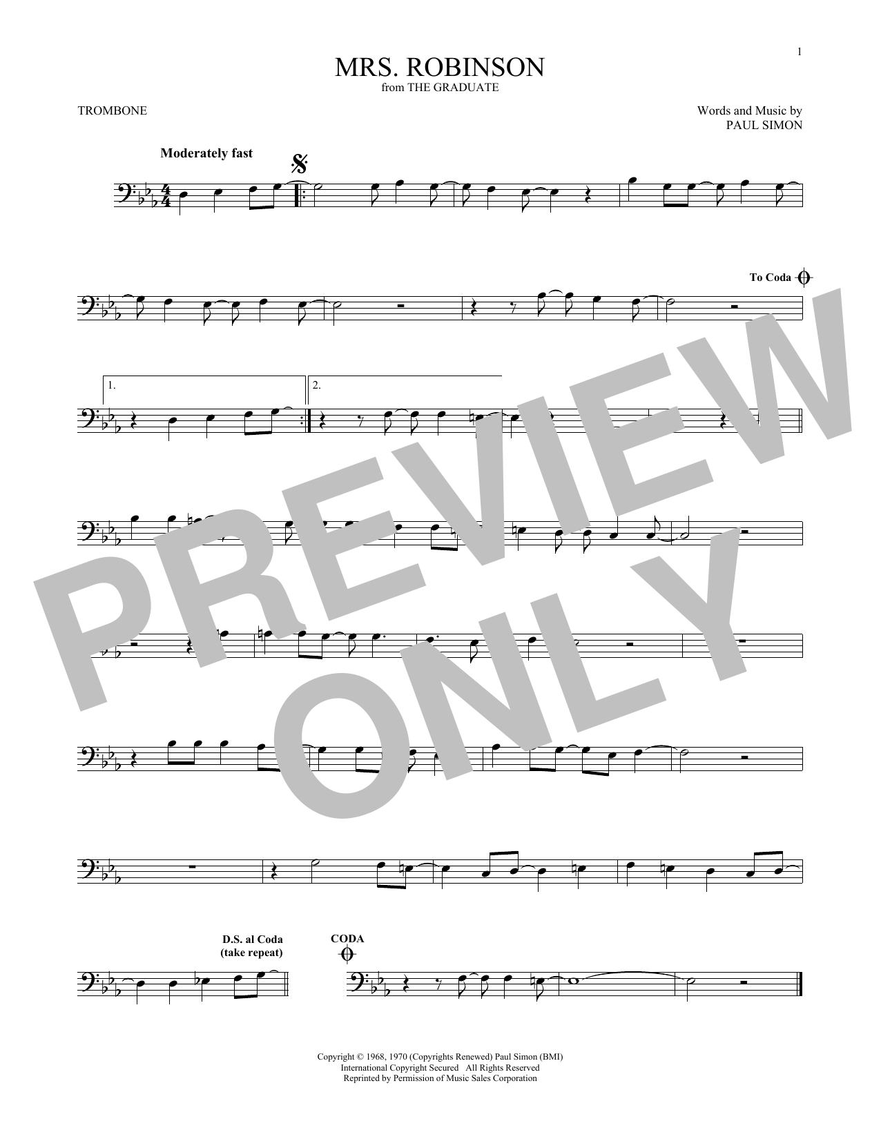 Product gallery: Page 1 of 1 Mrs. Robinson, Simon & Garfunkel