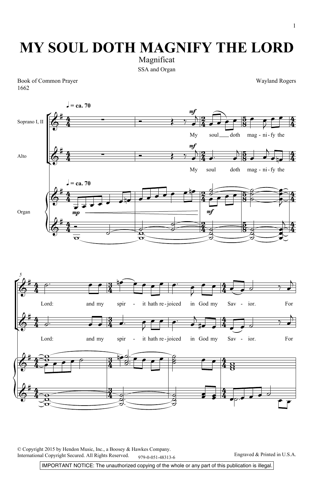 Produktgalerie: Seite 1 von 1 My Soul Doth Magnify The Lord, Wayland Rogers, Chor
