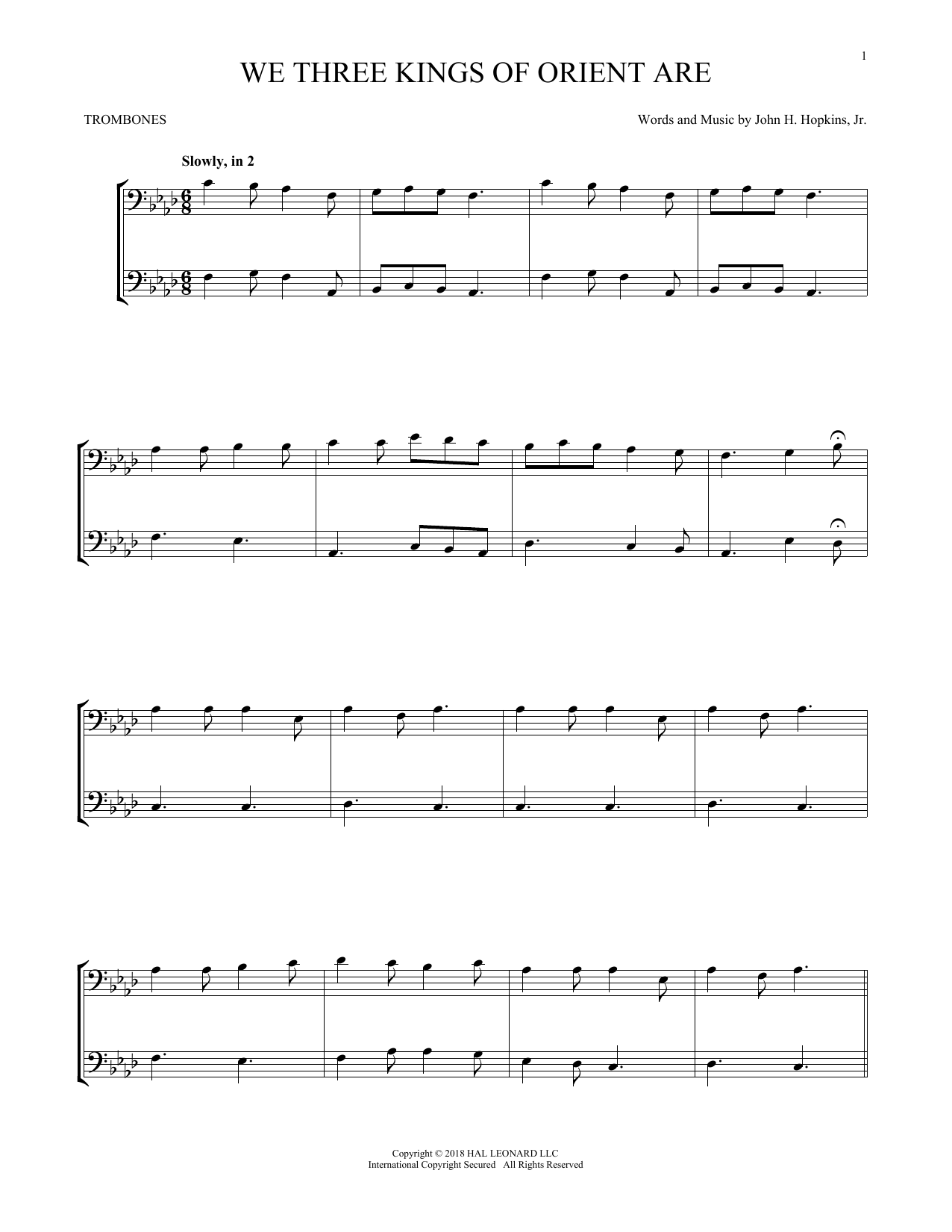 Product gallery: Page 1 of 1 We Three Kings Of Orient Are, John H. Hopkins, Jr.