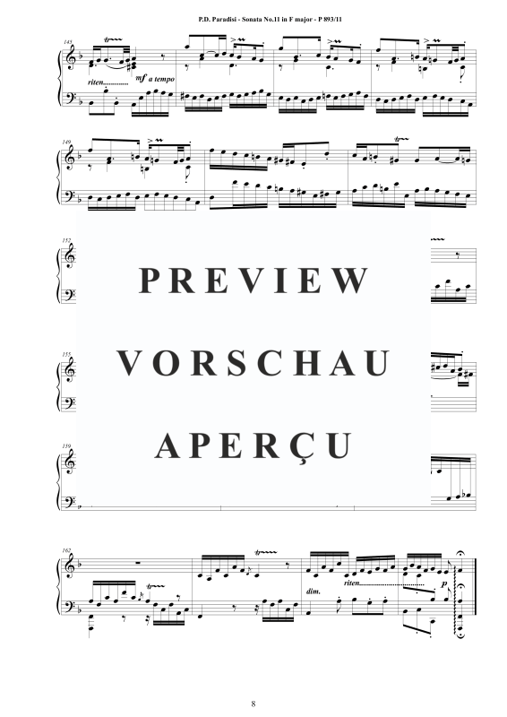 Produktgalerie: Seite 9 von 9 Sonate Nr. 11 in F-Dur, , Klavier Solo