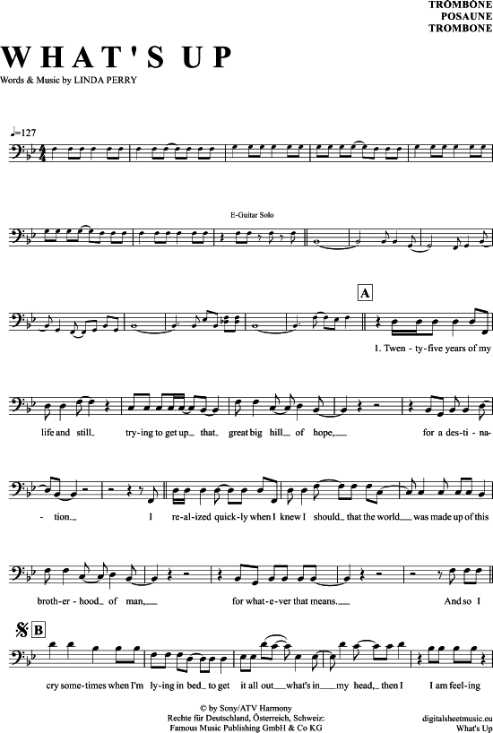 Product gallery: Page 1 of 4 What´s Up , 4 Non Blondes, (Posaune / Bariton)