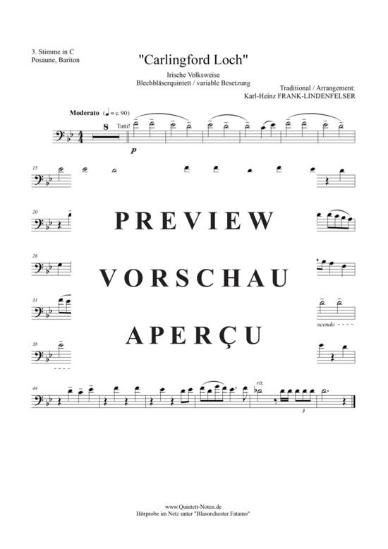 Produktgalerie: Seite 15 von 17 Carlingford Loch , Blasorchester Fatamo, (Blechbläser Quintett - flexible Besetzung)