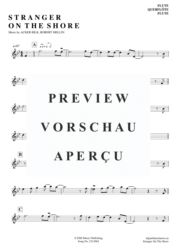 Product gallery: Page 2 of 3 Stranger On The Shore , Bilk, Acker, (transverse flute)