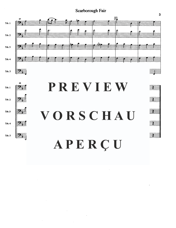 Produktgalerie: Seite 5 von 10 Scarborough Fair, , Posaunen Quintett