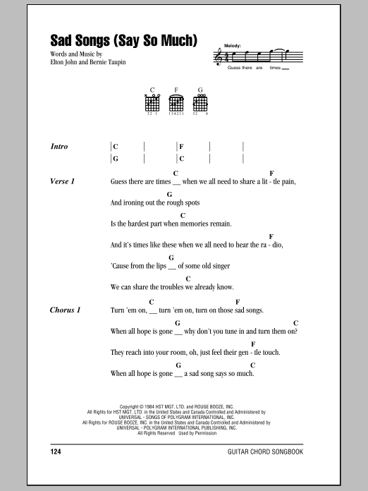 Product picture to:  Sad Songs (Say So Much) - Elton John