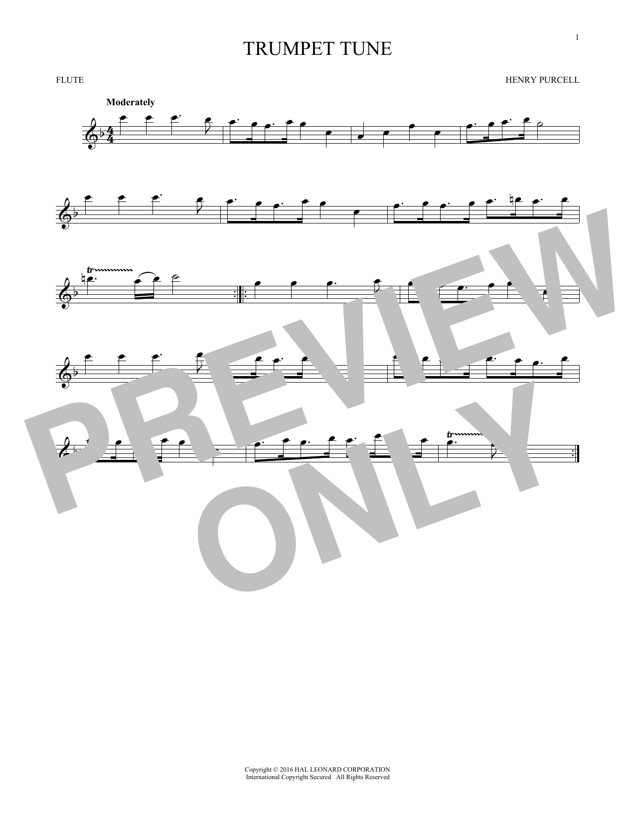 Product gallery: Page 1 of 1 Trumpet Tune, Henry Purcell