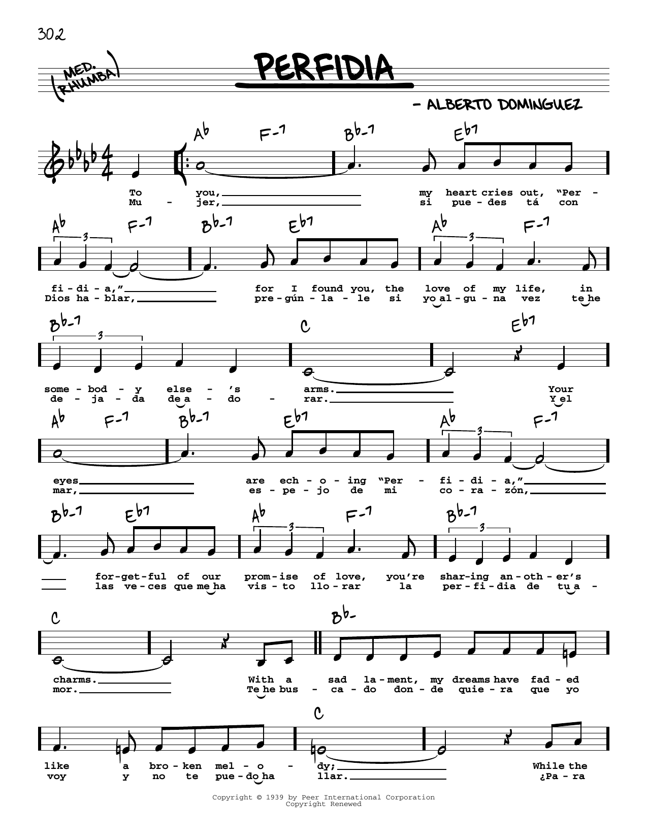 Produktbild zu: Perfidia (Low Voice)