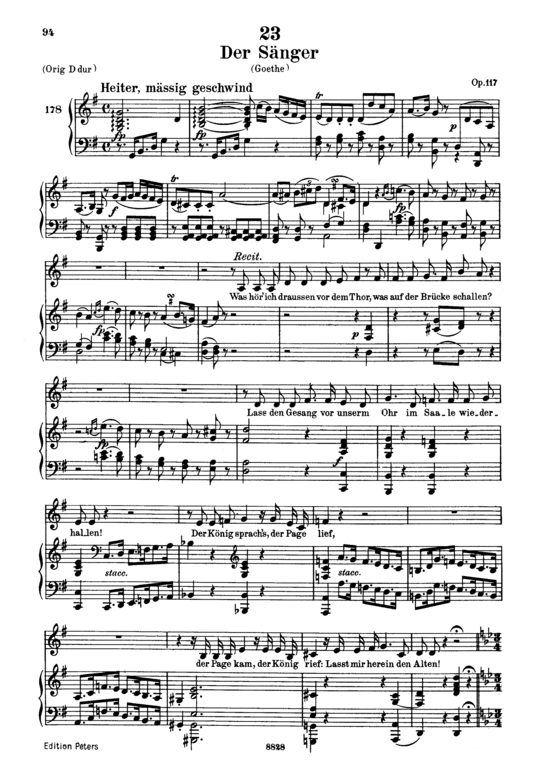 Product picture to: Der Sänger D.149Franz Schubert