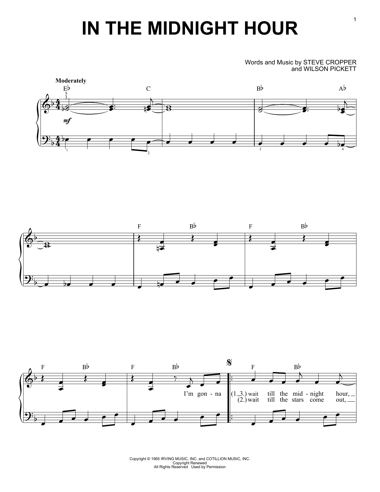 Produktgalerie: Seite 1 von 1 In The Midnight Hour, Wilson Pickett, Klavier