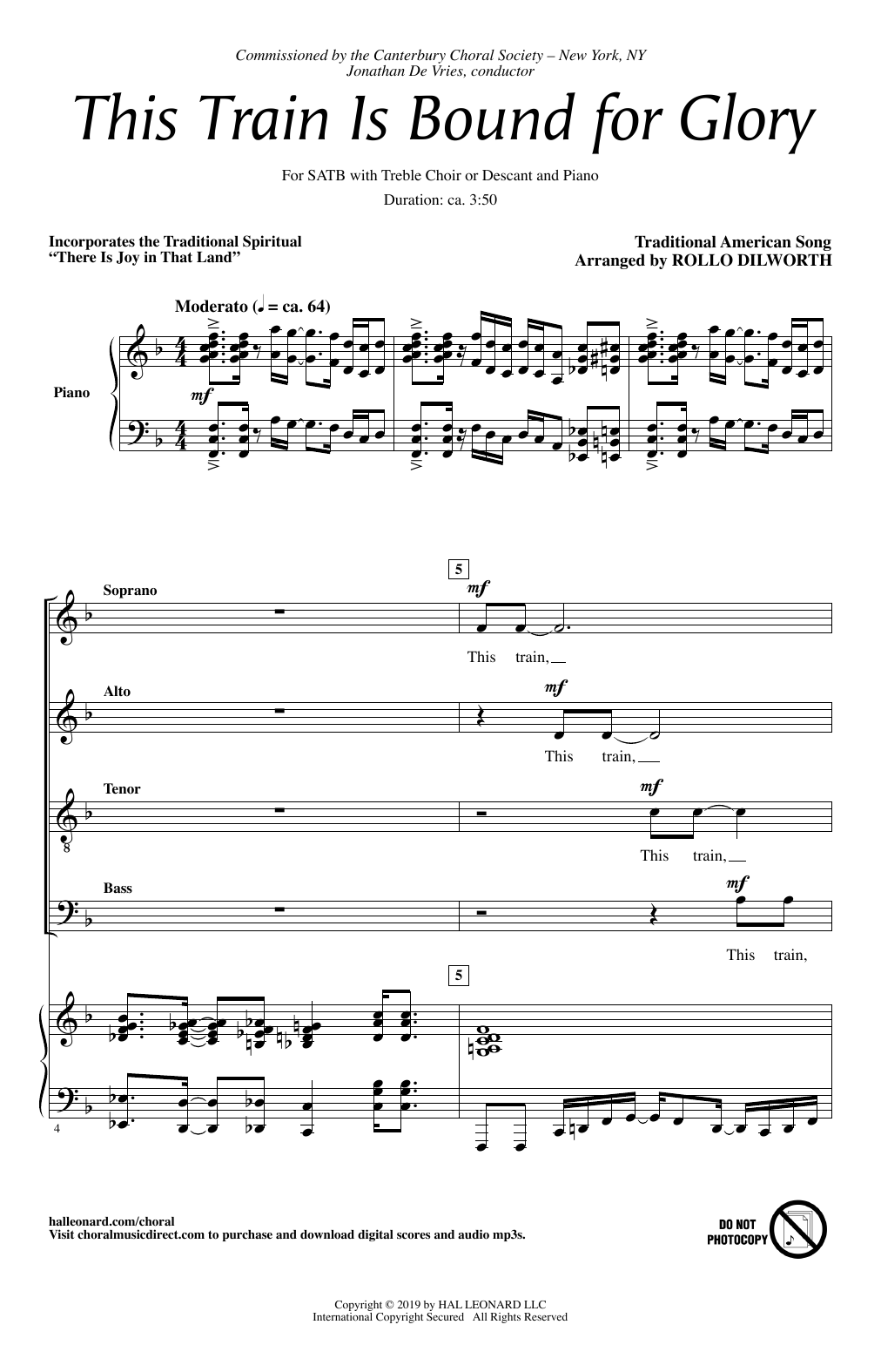 Produktgalerie: Seite 1 von 1 This Train Is Bound For Glory, Rollo Dilworth, Chor