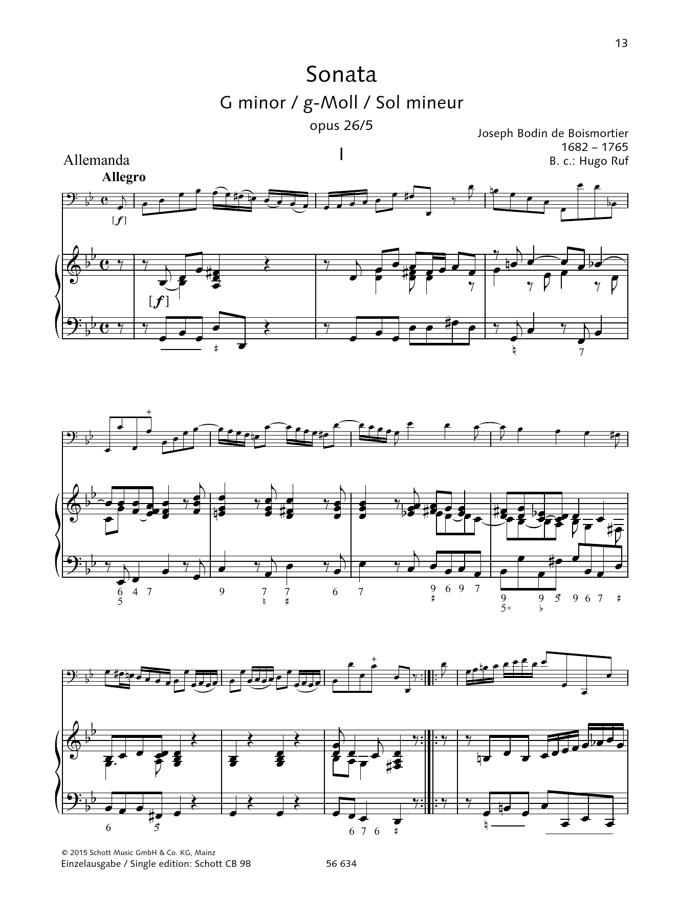 Produktbild zu: Sonata G minor