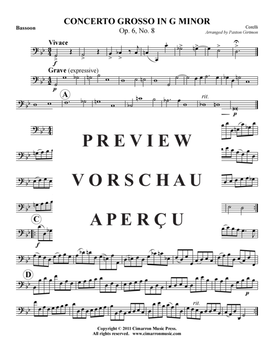 gallery: Concerto Grosso in G-Moll , , (Querflöte, Oboe, Fagott)
