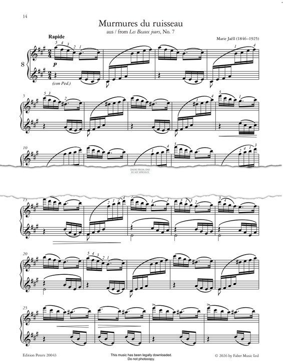 Produktgalerie: Seite 1 von 1 Murmures de ruisseau, Marie Jaell, Klavier