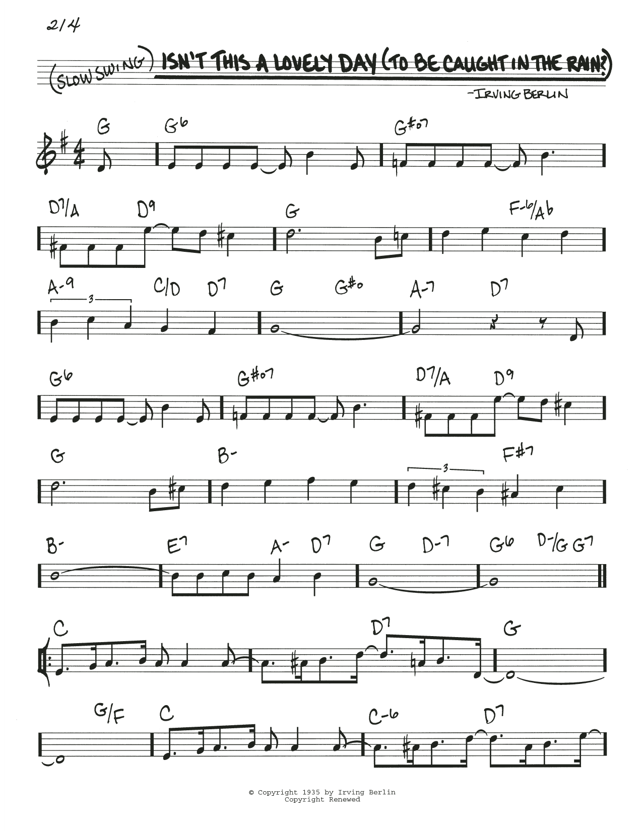 Produktbild zu: Isn't This A Lovely Day (To Be Caught In The Rain?)