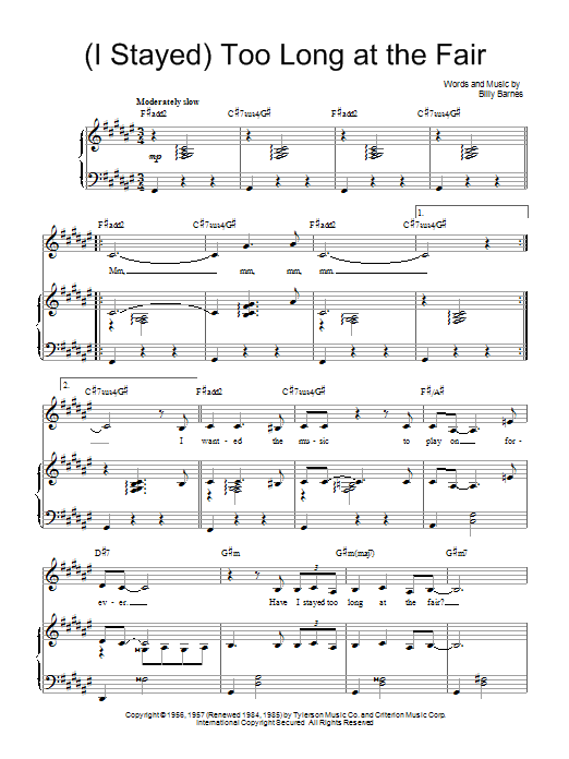 Product gallery: Page 1 of 1 (I Stayed) Too Long At The Fair, Barbra Streisand