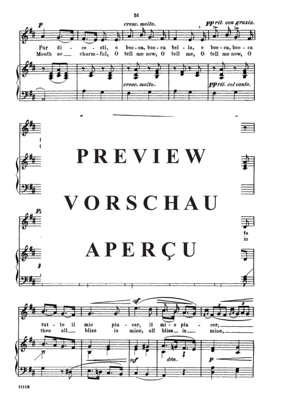 Product gallery: Page 8 of 9 Pur dicesti, o boca bella, Parisotti, Alessandro, Medium Voice and Piano