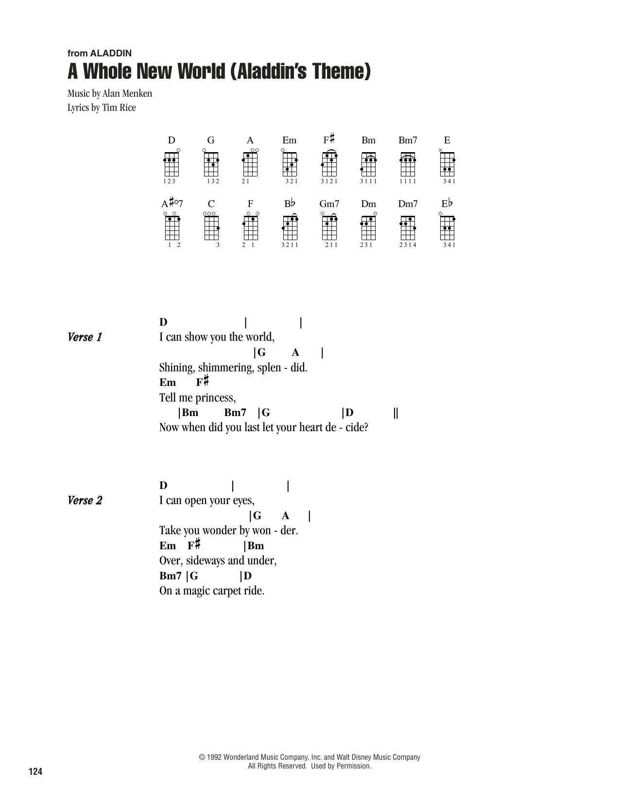 Product gallery: Page 1 of 1 A Whole New World (from Aladdin), Alan Menken & Tim Rice