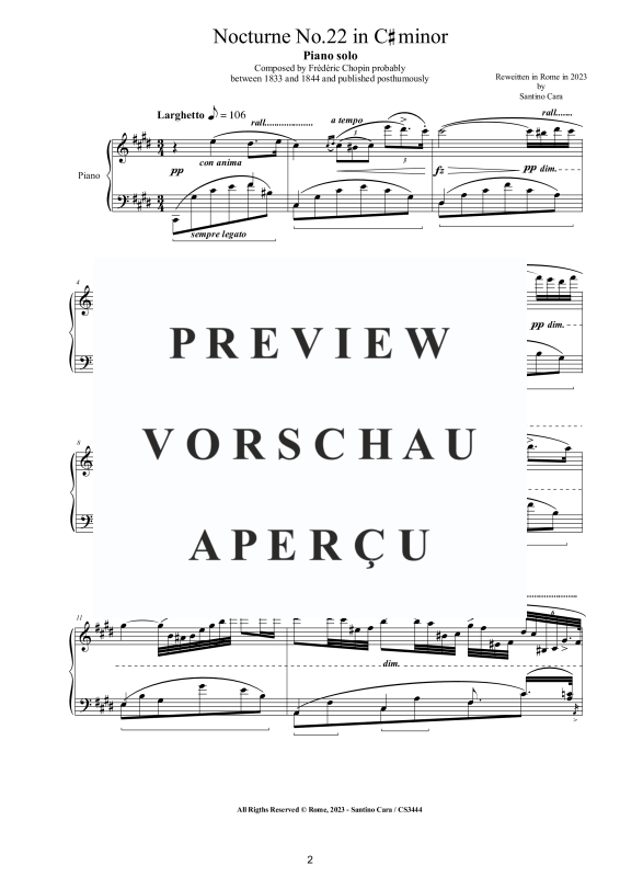 Product gallery: Page 3 of 10 Nocturne No. 22 in C sharp minor, , Solo Piano