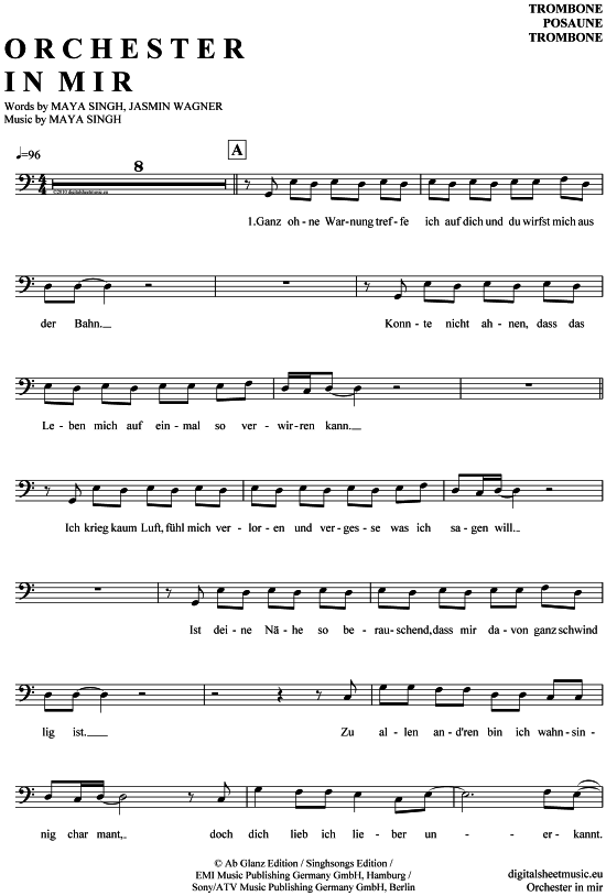 Product gallery: Page 1 of 4 Orchester in mir , Saphir, (Posaune / Bariton)