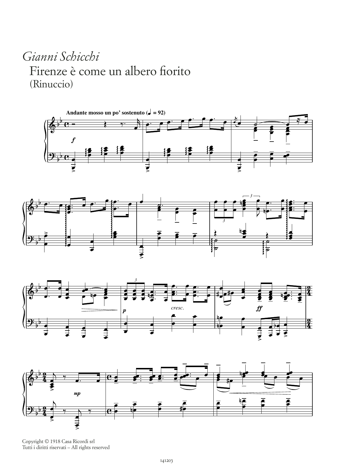 Produktbild zu:  Firenze è come un albero fiorito - Giacomo Puccini
