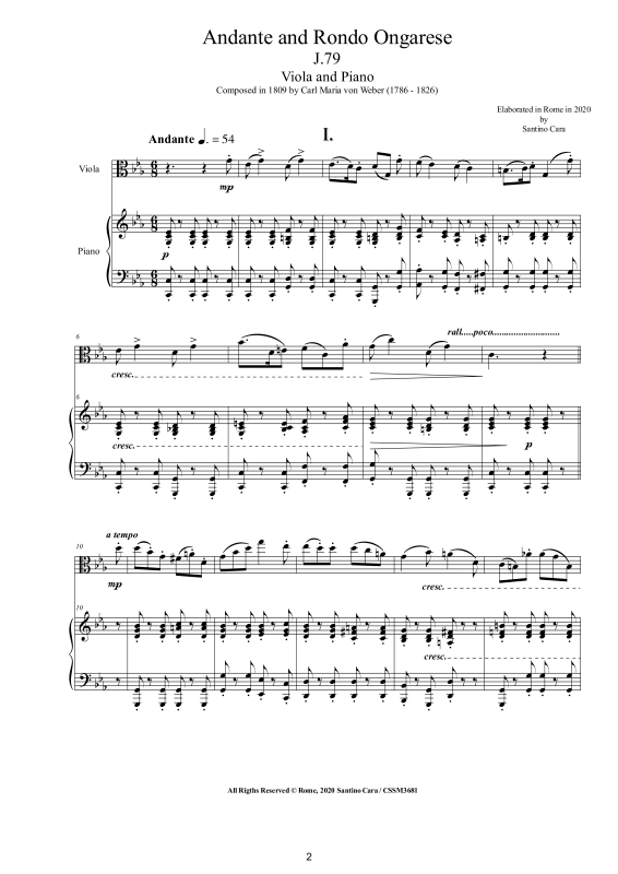 Produktbild zu: Andante &  Rondo Ongarese J. 79Carl Maria von Weber