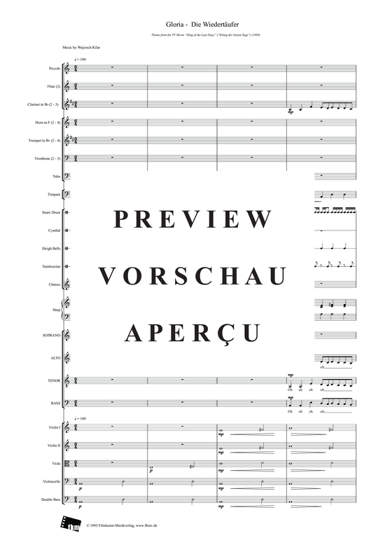 Produktgalerie: Seite 5 von 21 König der letzten Tage - Gloria: Partitur, , Orchester + Chor
