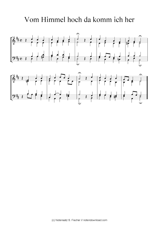 Vom Himmel hoch da komm ich her 