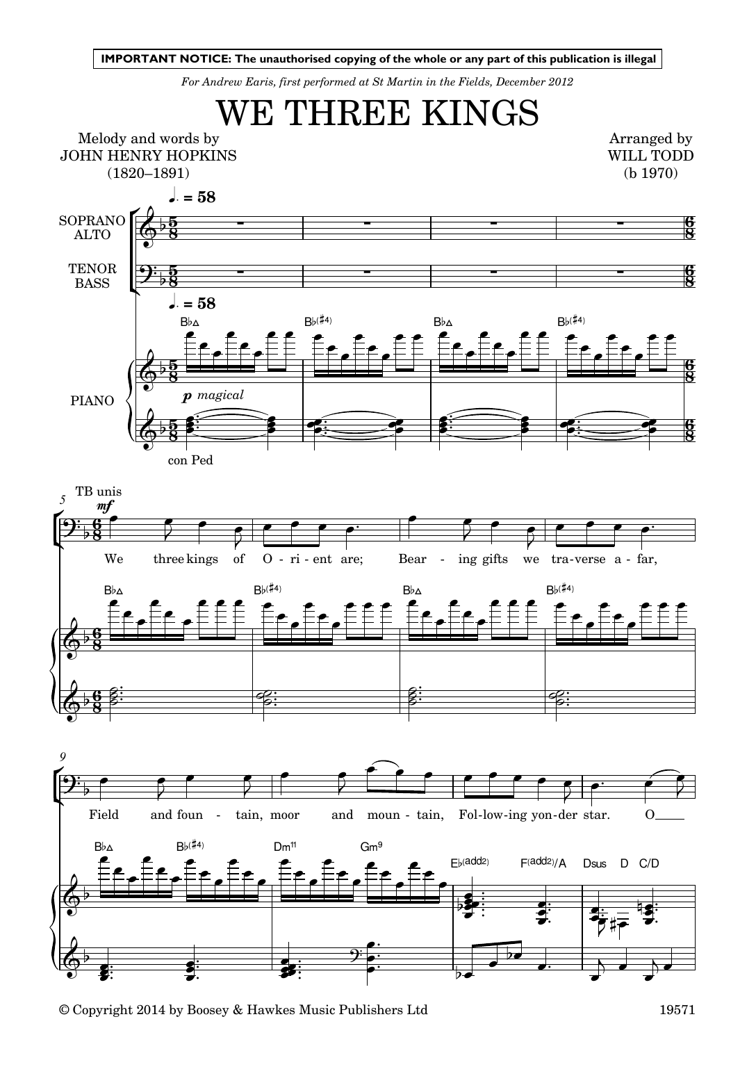 Produktbild zu: Three More Jazz Carols (We Three Kings; In the Bleak Midwinter; Personent Hodie)