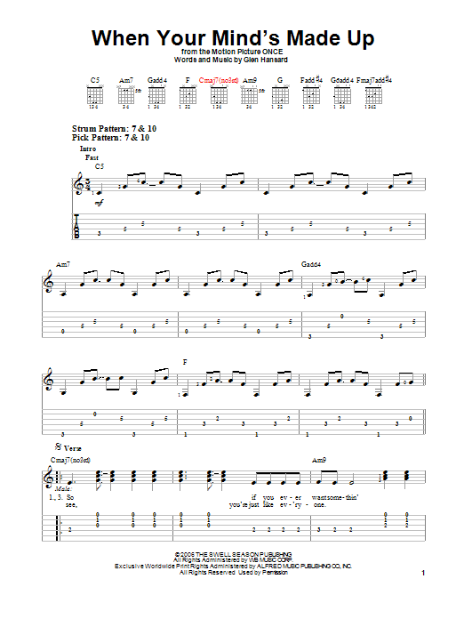 Product gallery: Page 1 of 1 When Your Mind's Made Up (from Once), Glen Hansard & Marketa Irglova