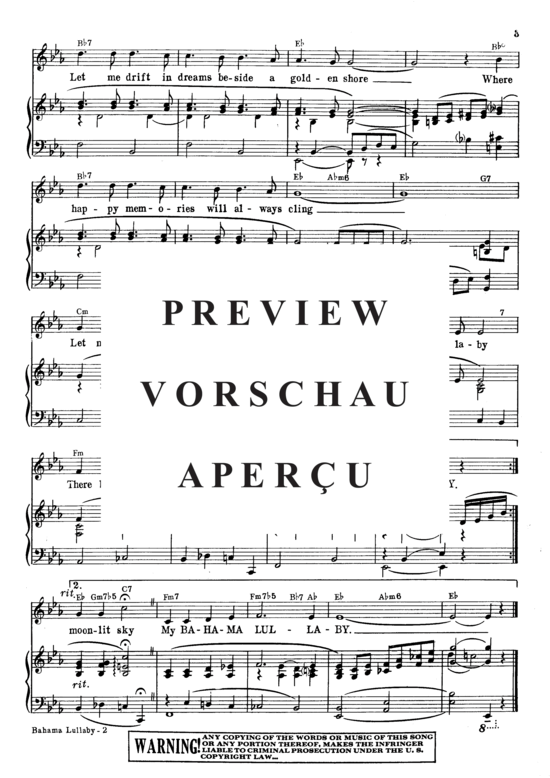 Produktgalerie: Seite 4 von 8 Bahama Lullaby , Lofthouse, Charlie  , Klavier und Gesang