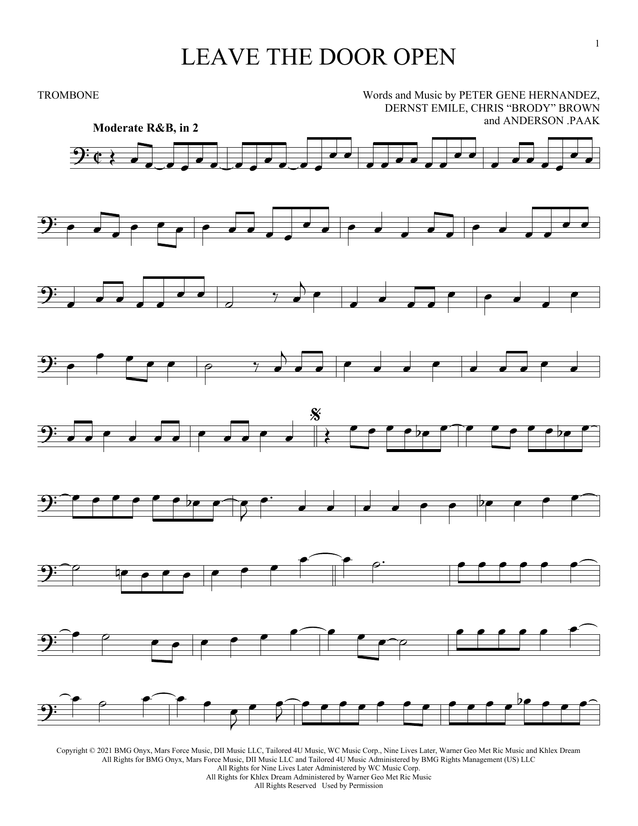 Product gallery: Page 1 of 1 Leave The Door Open, Silk Sonic