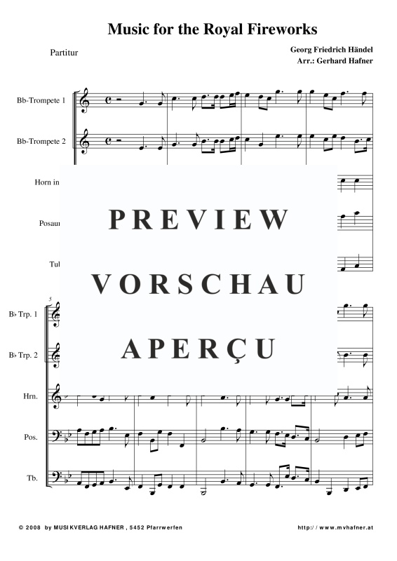 gallery: Music for the Royal Fireworks, , (Blechbläser Quintett)