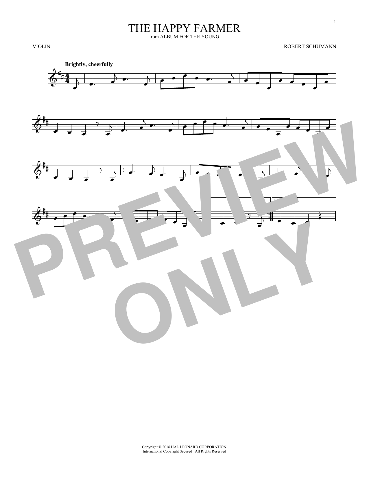 Product gallery: Page 1 of 1 The Happy Farmer, Robert Schumann